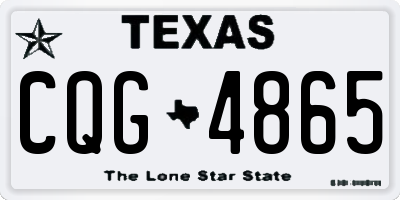 TX license plate CQG4865