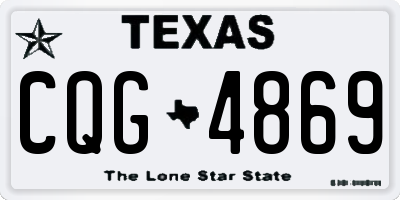 TX license plate CQG4869