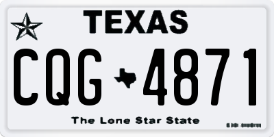 TX license plate CQG4871