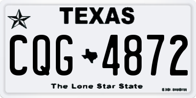 TX license plate CQG4872