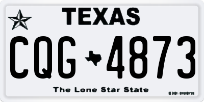 TX license plate CQG4873