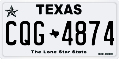 TX license plate CQG4874