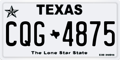TX license plate CQG4875