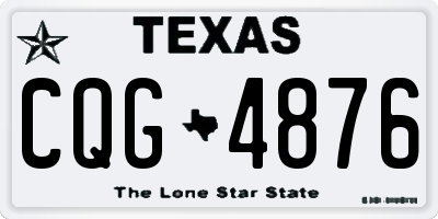 TX license plate CQG4876