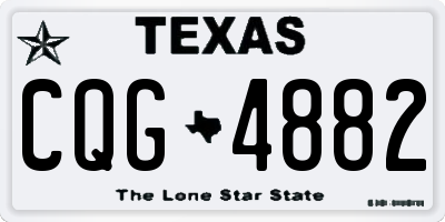 TX license plate CQG4882