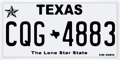 TX license plate CQG4883