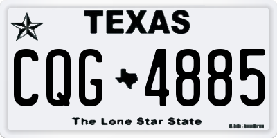 TX license plate CQG4885