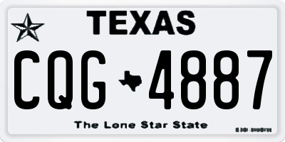 TX license plate CQG4887