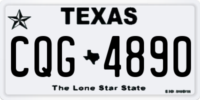 TX license plate CQG4890
