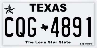 TX license plate CQG4891
