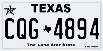 TX license plate CQG4894
