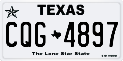 TX license plate CQG4897