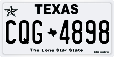 TX license plate CQG4898