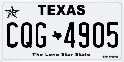 TX license plate CQG4905