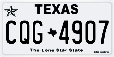 TX license plate CQG4907