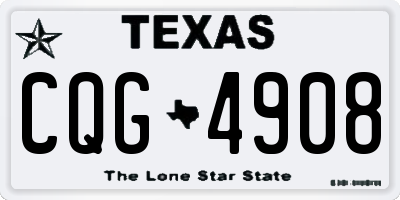 TX license plate CQG4908