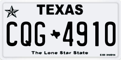TX license plate CQG4910