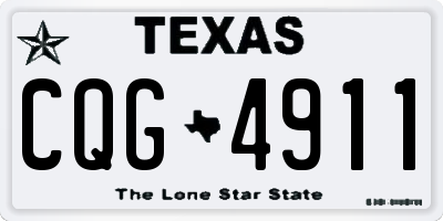 TX license plate CQG4911