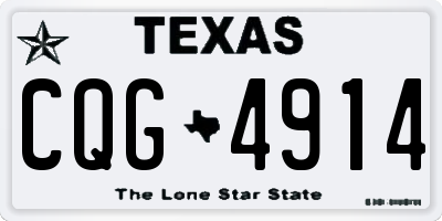 TX license plate CQG4914