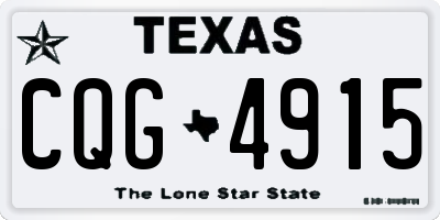 TX license plate CQG4915