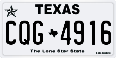 TX license plate CQG4916