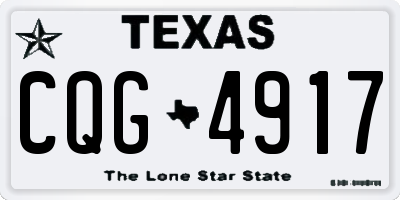 TX license plate CQG4917