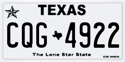 TX license plate CQG4922