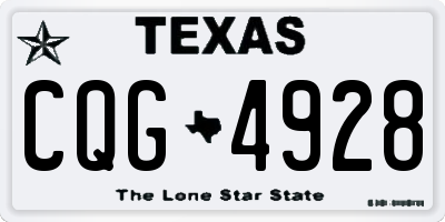TX license plate CQG4928