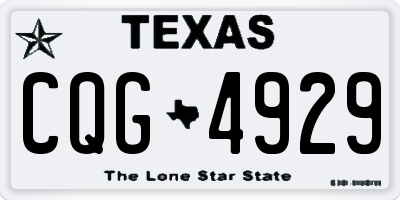 TX license plate CQG4929