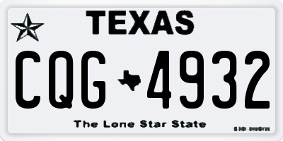 TX license plate CQG4932