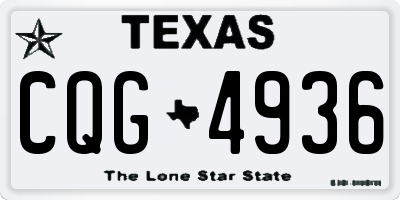 TX license plate CQG4936