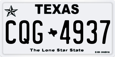 TX license plate CQG4937