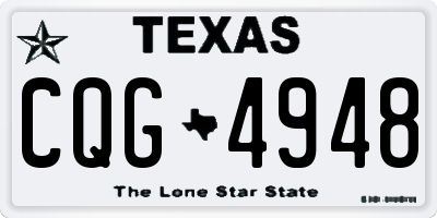 TX license plate CQG4948