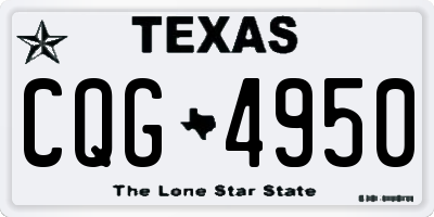TX license plate CQG4950