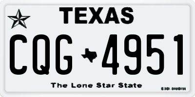 TX license plate CQG4951