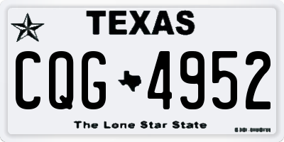 TX license plate CQG4952