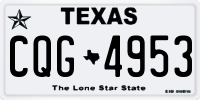 TX license plate CQG4953