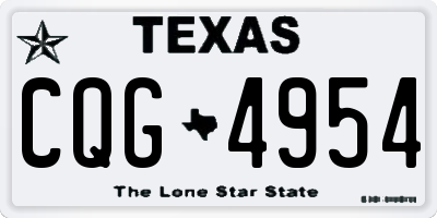 TX license plate CQG4954