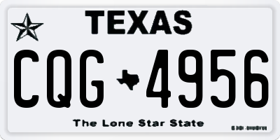 TX license plate CQG4956