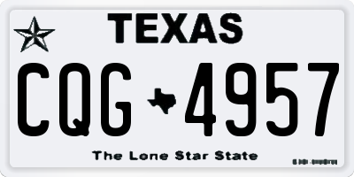 TX license plate CQG4957