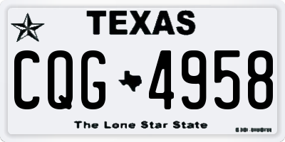 TX license plate CQG4958