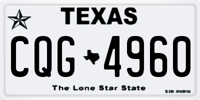 TX license plate CQG4960