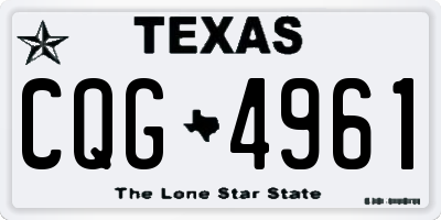 TX license plate CQG4961