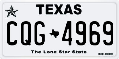 TX license plate CQG4969