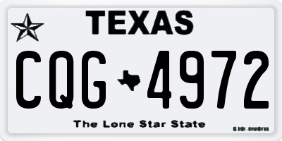 TX license plate CQG4972