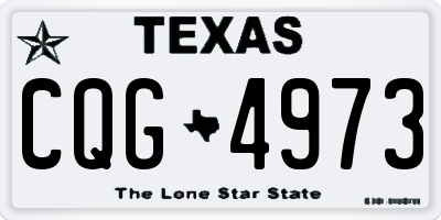 TX license plate CQG4973
