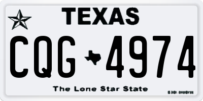 TX license plate CQG4974