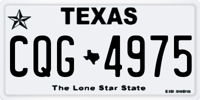 TX license plate CQG4975