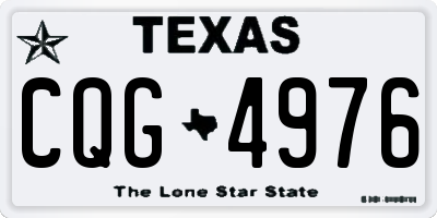 TX license plate CQG4976