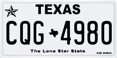 TX license plate CQG4980